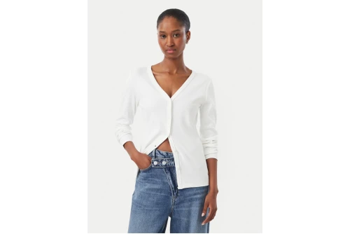 Calvin Klein Slim Ribbed Cotton Ζακέτα Βαμβακερή Γυναικεία (LV047G207G YAF)