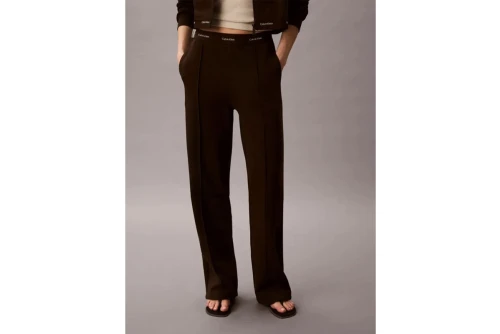 Calvin Klein Logo Waistband Wide Leg Παντελόνι Φόρμας Γυναικείο (LV047G253G TO2)