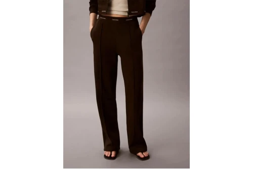 Calvin Klein Logo Waistband Wide Leg Παντελόνι Φόρμας Γυναικείο (LV047G253G TO2)