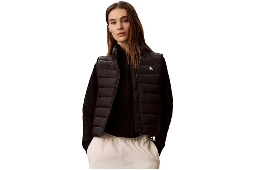 Calvin Klein Ultra Light Packable Γυναικείο Αμάνικο Μπουφάν Puffer Μαύρο