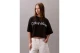 Calvin Klein Boxy Logo Graphic Γυναικείο Κοντομάνικο Crop T-Shirt Μαύρο
