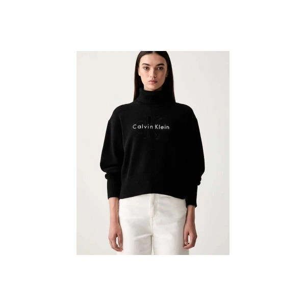 Calvin Klein Ls Logo Tneck Pullover (LV047H329G UB1)