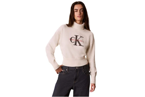 Calvin Klein Ls Logo Tneck Pullover (LV047H329G YAS)