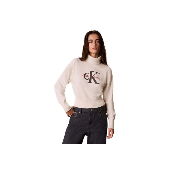 Calvin Klein Ls Logo Tneck Pullover (LV047H329G YAS)