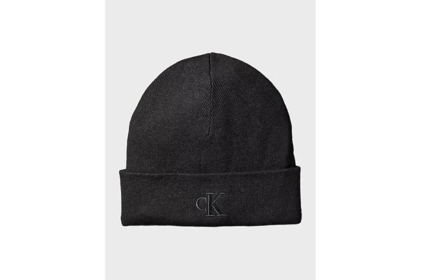 Calvin Klein Signature Logo Χειμερινό Σκουφάκι Μαύρο