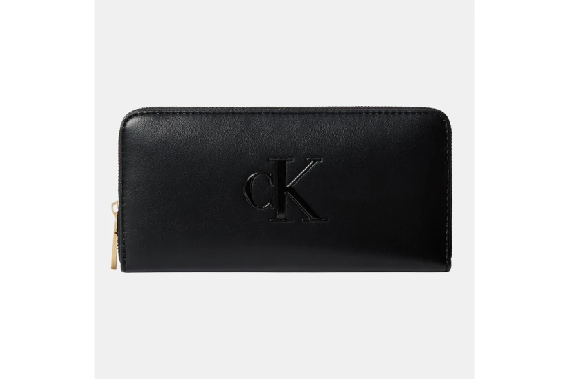 Calvin Klein Bold CK Long Zip Γυναικείο Πορτοφόλι Μαύρο
