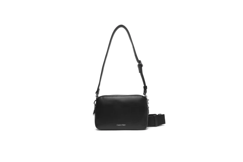 Calvin Klein Convertible 2-Strap Γυναικείο Τσαντάκι Χιαστί - Ώμου Μαύρο