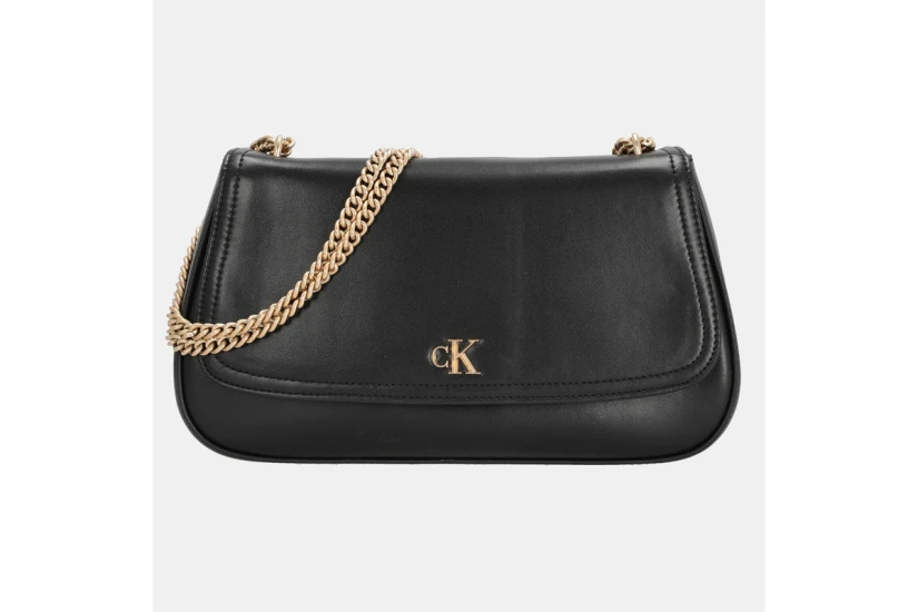 Calvin Klein Monogram Logo Hardware Chain Τσάντα Ώμου - Χειρός Μαύρη