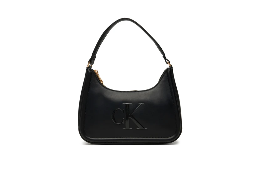 Calvin Klein Embossed Monogram Logo Τσάντα Ώμου - Χειρός Μαύρη