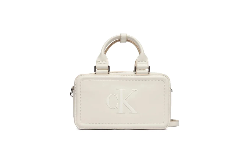 Calvin Klein Bold CK Elongated Γυναικεία Mini Τσάντα Tote Εκρού