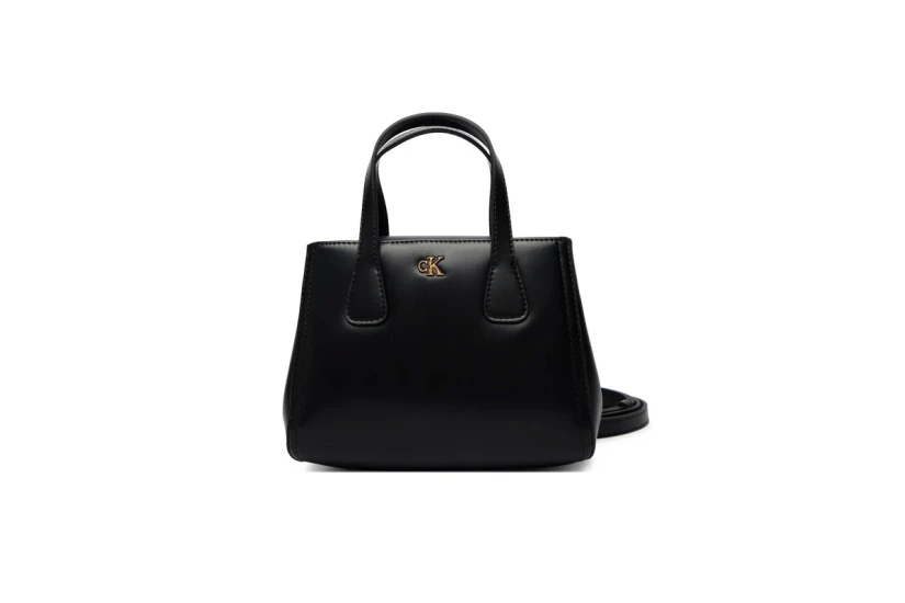 Calvin Klein Refined Mini Tote Γυναικεία Crossbody Τσάντα Tote - Χιαστί Μαύρη