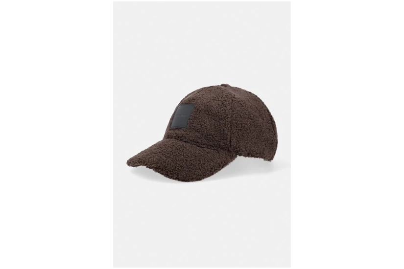 Calvin Klein Sherpa Baseball Γυναικείο Καπέλο Strapback Καφέ, Μαύρο