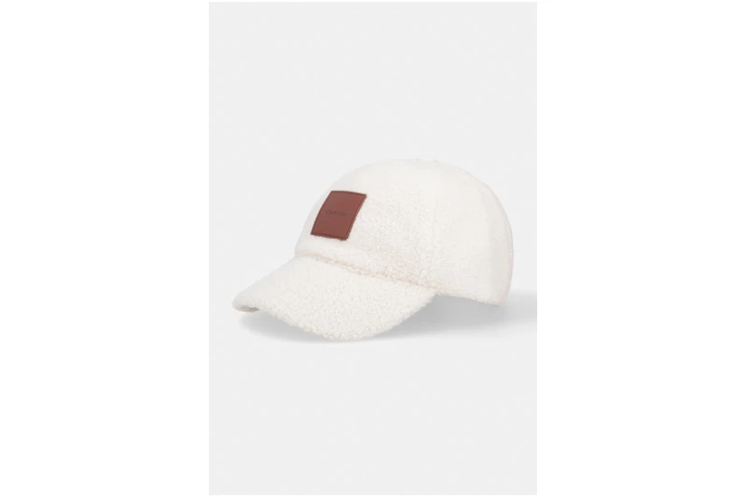 Calvin Klein Sherpa Baseball Γυναικείο Καπέλο Strapback Εκρού