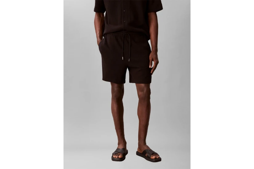 Calvin Klein Waffle Ανδρικό Σορτς Μαύρο