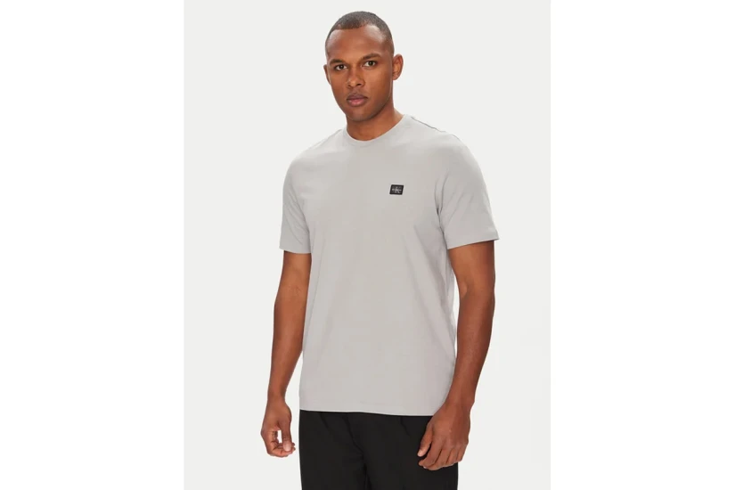 Calvin Klein Cotton Badge Ανδρικό Κοντομάνικο T-Shirt Γκρι