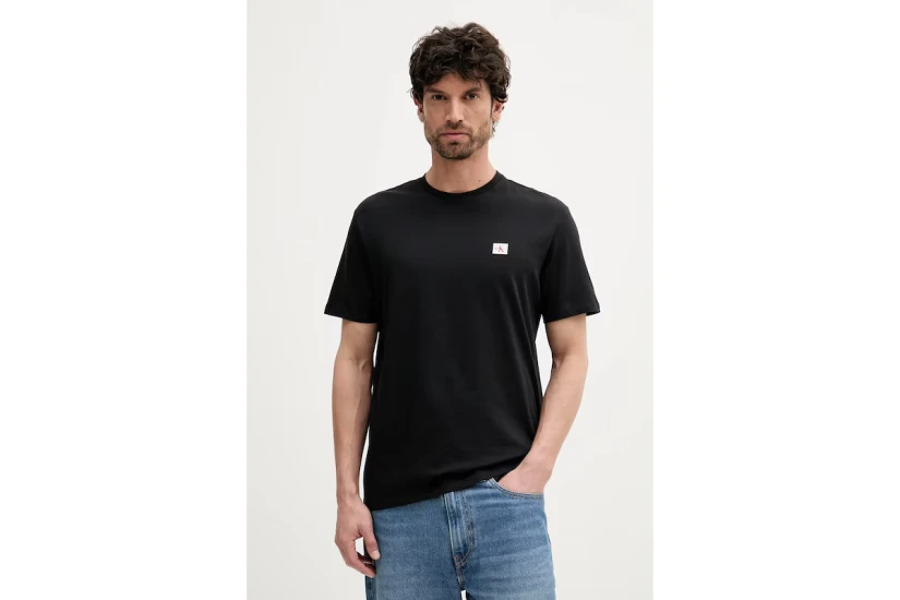 Calvin Klein Cotton Badge Ανδρικό Κοντομάνικο T-Shirt Μαύρο