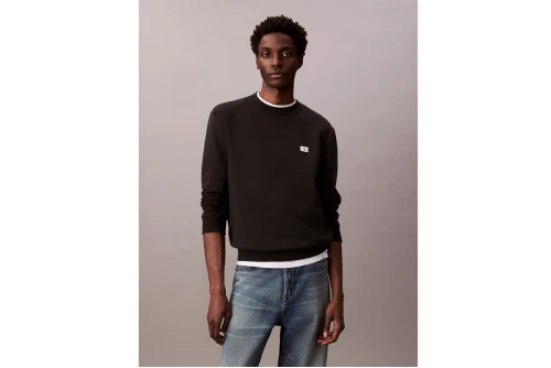 Calvin Klein Cotton Terry Badge Μπλούζα Με Λαιμόκοψη Ανδρική (LV04RC273G UB1)