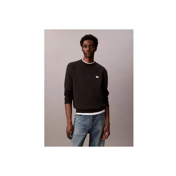 Calvin Klein Cotton Terry Badge Μπλούζα Με Λαιμόκοψη Ανδρική (LV04RC273G UB1)
