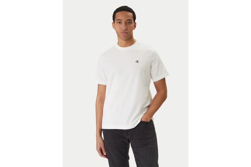 Calvin Klein Monogram Ανδρικό Κοντομάνικο T-Shirt Λευκό