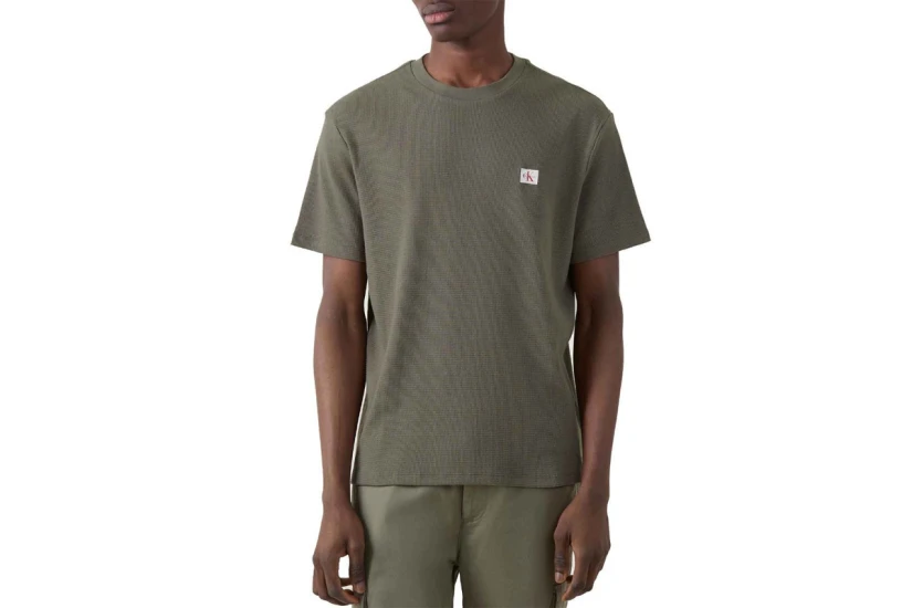 Calvin Klein Classic Waffle Ανδρικό Κοντομάνικο T-Shirt Πράσινο