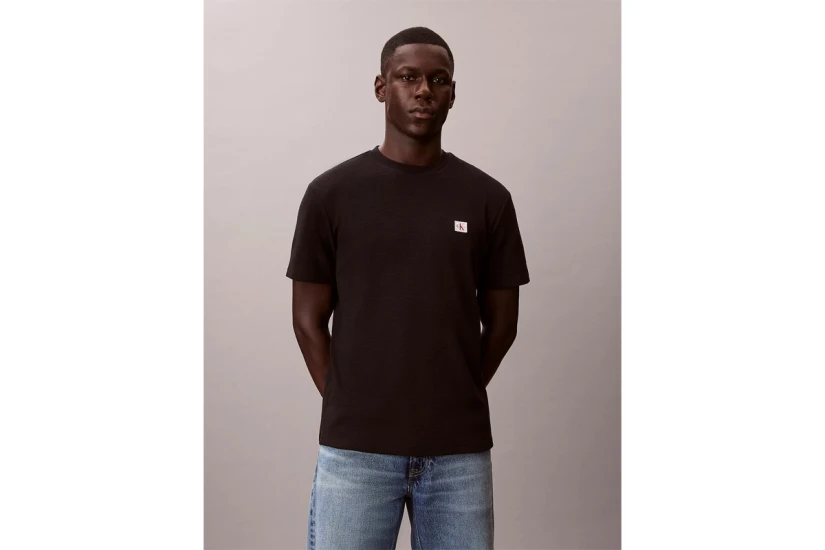 Calvin Klein Classic Waffle Ανδρικό Κοντομάνικο T-Shirt Μαύρο