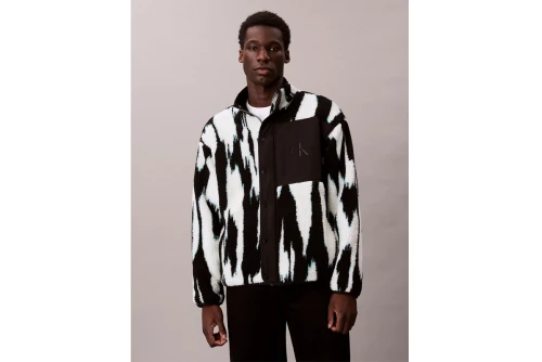 Calvin Klein Printed Relaxed Μπουφάν Sherpa Ανδρικό (LV04RD219G UB1)