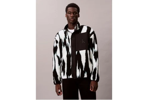 Calvin Klein Printed Relaxed Μπουφάν Sherpa Ανδρικό (LV04RD219G UB1)