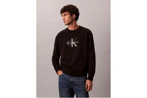 Calvin Klein Terry Monologo Relaxed Μπλούζα Με Λαιμόκοψη Ανδρική (LV04RD242G UB1)