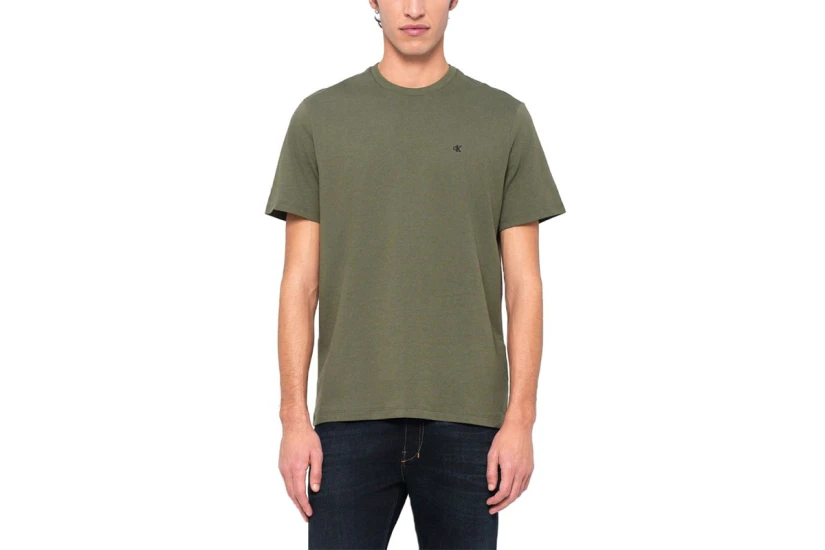 Calvin Klein Monogram Logo Ανδρικό Κοντομάνικο T-Shirt Χακί
