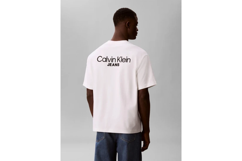 Calvin Klein Back Logo Ανδρικό Κοντομάνικο T-Shirt Λευκό