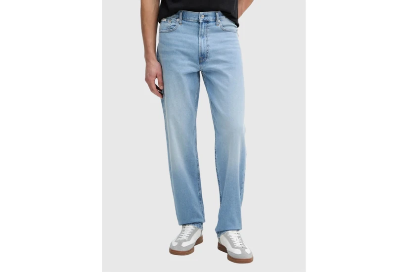Calvin Klein 90S Tapered Fit Ανδρικό Παντελόνι Τζιν Γαλάζιο