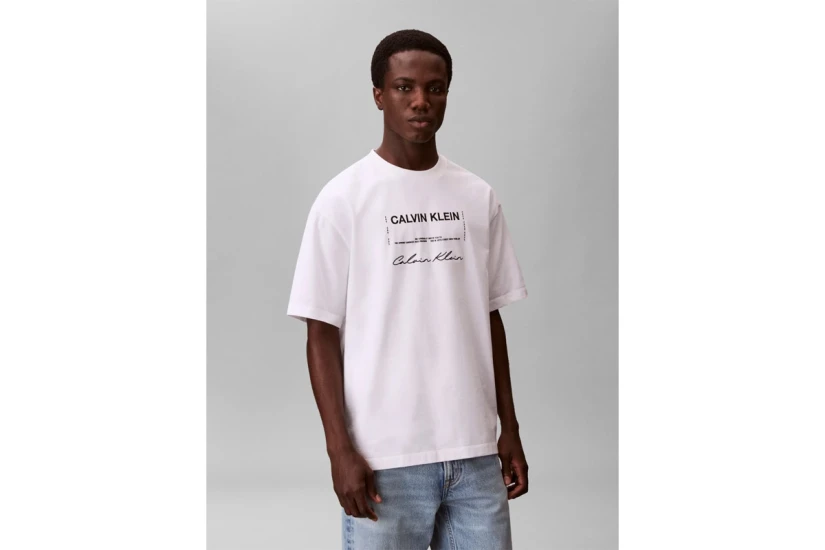 Calvin Klein Graphic Seasonal Ανδρικό Κοντομάνικο T-Shirt Λευκό