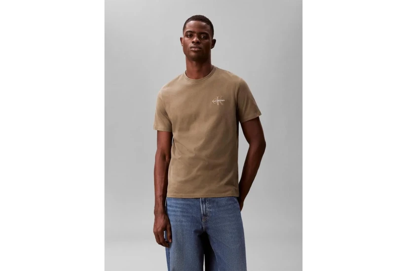 Calvin Klein Ανδρικό Κοντομάνικο T-Shirt Χακί
