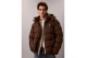Calvin Klein Relaxed Nylon Ανδρικό Μπουφάν Puffer με Κουκούλα Καφέ