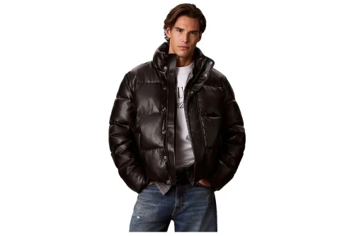 Calvin Klein Μπουφάν Puffer Δερματίνη Ανδρικό (LV04RH530G UB1)