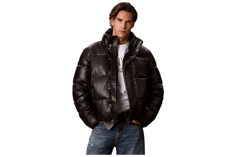 Calvin Klein Μπουφάν Puffer Δερματίνη Ανδρικό (LV04RH530G UB1)