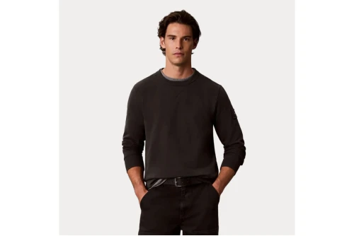 Calvin Klein Monologo Badge Terry Μπλούζα Με Λαιμόκοψη Ανδρική (LV04RJ200G 8MN)