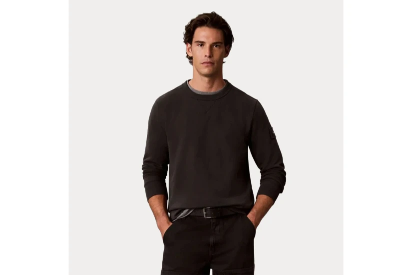 Calvin Klein Ls Eu 350 Terry Badge Cn Sweatshirt (LV04RJ200G 8MN)