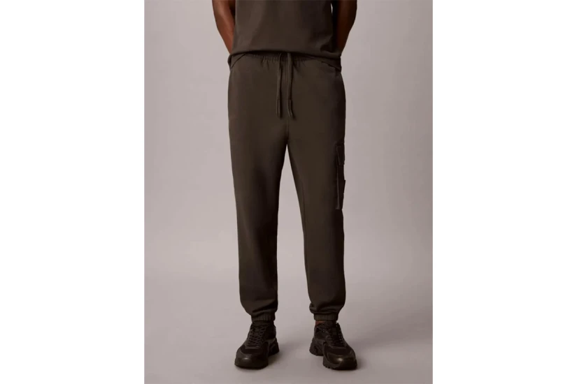 Calvin Klein Cotton Terry Cargo Παντελόνι Φόρμας Ανδρικό (LV04RJ204G 8MN)