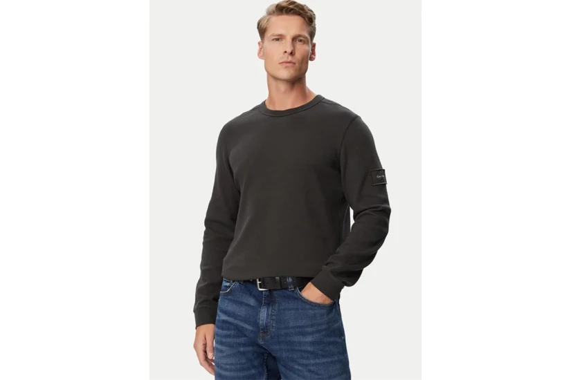 Calvin Klein Ls Waffle Badge Crewnk Tee (LV04RJ209G 8MN)
