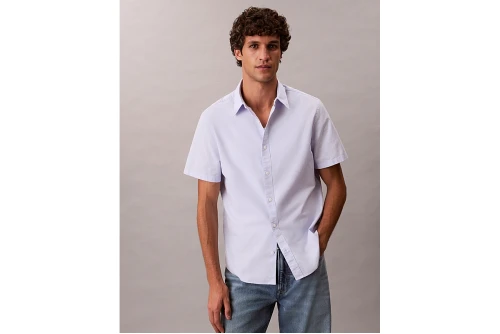 Calvin Klein Oxford Cotton Πουκάμισο Κοντομάνικο Ανδρικό (LV140EM124 UB1)