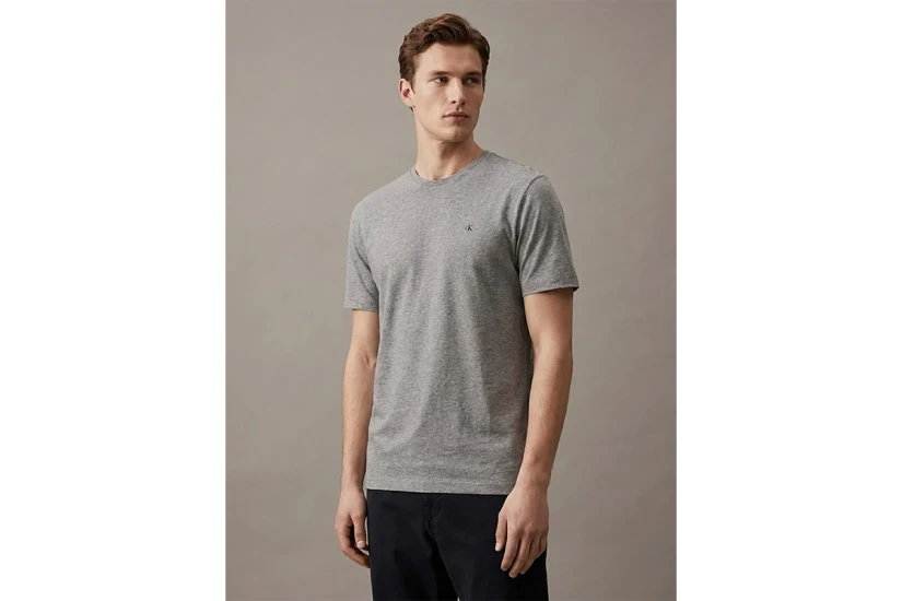 Calvin Klein Classic Monogram Ανδρικό Κοντομάνικο T-Shirt Γκρι