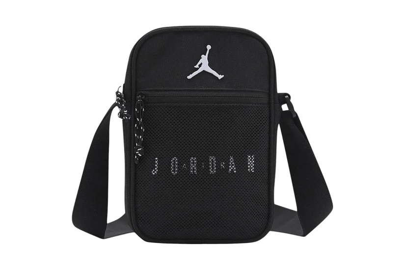 Jordan Blacktop Festival Τσαντάκι Χιαστί - Ώμου Μαύρο, Λευκό 2,5L 