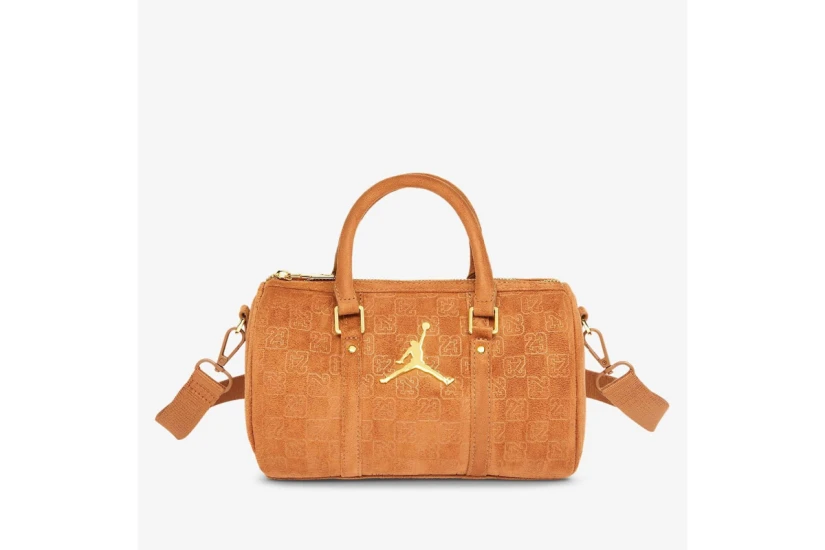 Jordan Suede Monogram Mini Αθλητικός Σάκος Κάμελ 3L