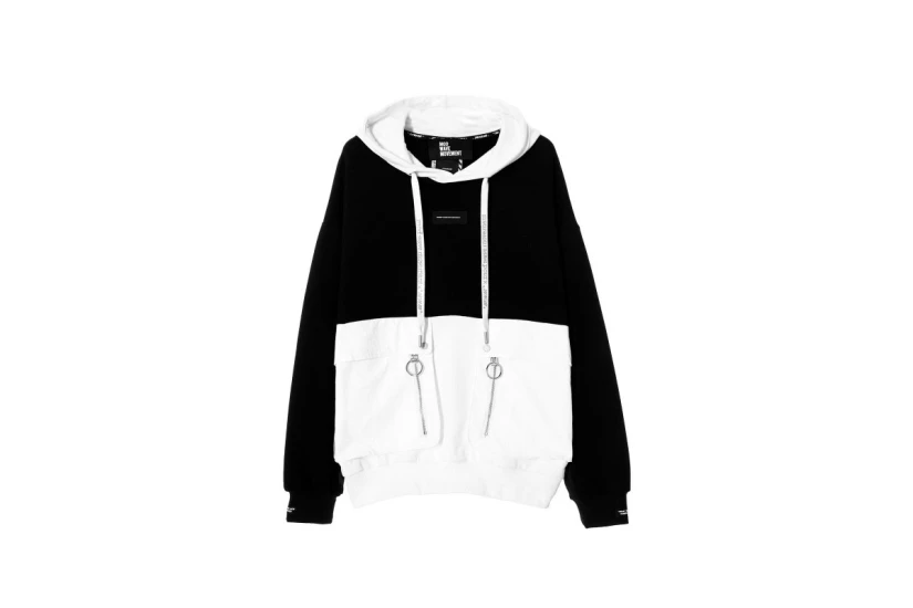Mwm Capsule Unisex Φούτερ Με Κουκούλα Μαύρο, Λευκό