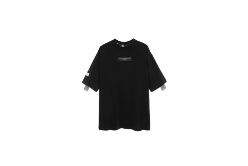 Mwm Metal Tape Detail Regular Fit T-Shirt (MW091020419 BLACK)