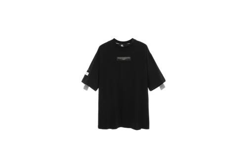 Mwm Metal Tape Detail Regular Fit T-Shirt (MW091020419 BLACK)