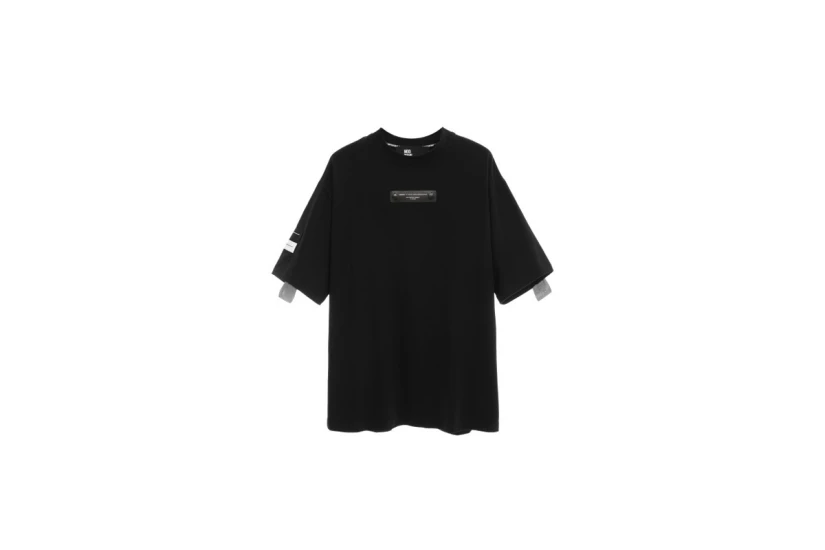 MWM Metal Tape Detail Κοντομάνικο T-Shirt Μαύρο