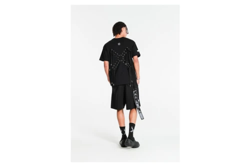 Mwm Cords Back Circle Logo Patch Regular Fit T-Shirt (MW092020358 BLACK)