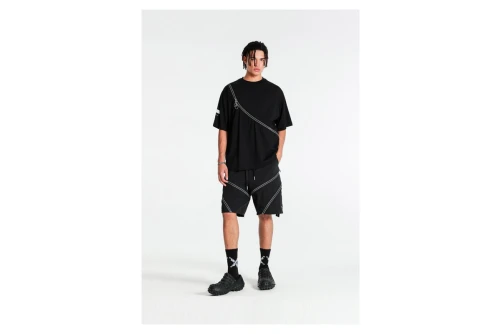 Mwm Deconstructed Zip Detail Regular Fit T-Shirt (MW092020376 BLACK)